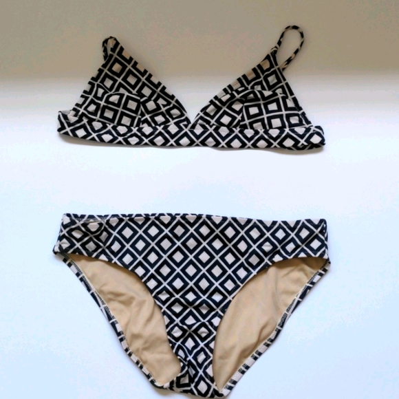 J. Crew Triangle Top Bikini Two Piece Swimsuit - Picture 3 of 8